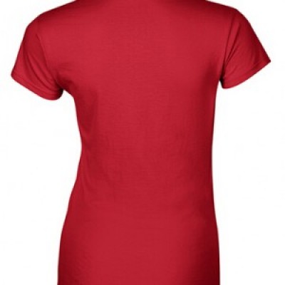 SKT044 red 040 short sleeved women' s round neck collar t-shirt 76000L pure color plain colour women' s tee high breathable tshirts tshirt price supplier company side view